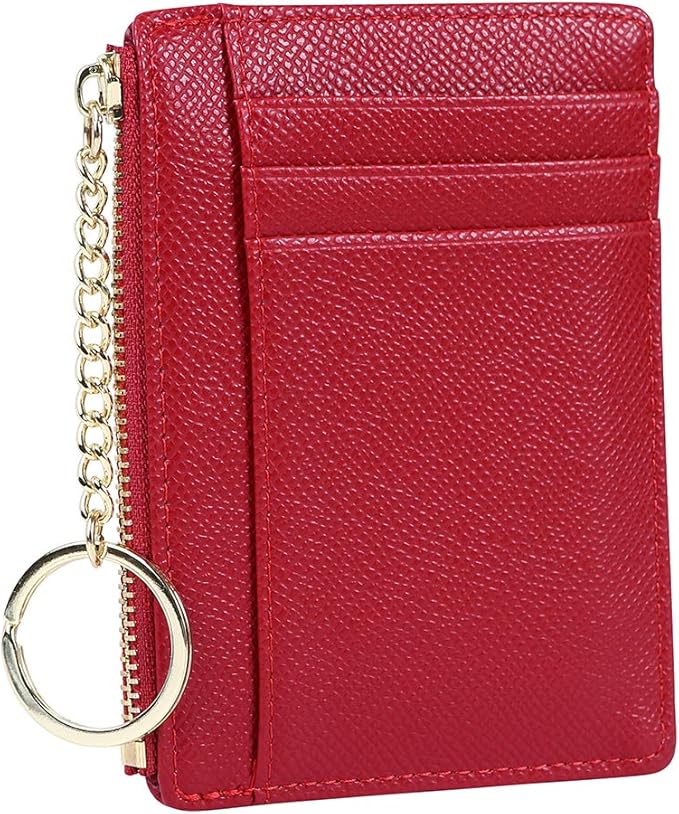 Women's 8 Cards Slim Minimalist Card Holder Coin Changes Purse Keychain Front Pocket Wallet | 8 Cards, Slim, Minimalist, Coin Changes, Purse, Keychain