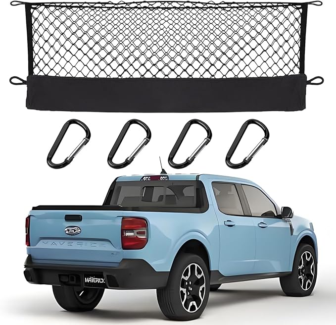 Envelope Style Cargo Net Compatible with Ford Maverick New Upgraded 2026, 2025 2024 2023 2022 Trunk Car Rear Tailgate Touring Netting