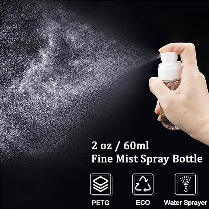 Travel Bottles for Toiletries 9 PCS 3.4oz TSA Approved Travel Size Containers Leak Proof Plastic Squeeze Bottle Small Cream Jars & Refillable Spray Bottle for Shampoo Conditioner Toner(Clear)