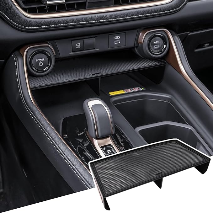 Middle Center Console Organizer for Toyota Grand Highlander 2026 2025 2024 Front Console Insert Divider Tray Secondary Storage Cubby Interior Accessories - (Not for Highlander)