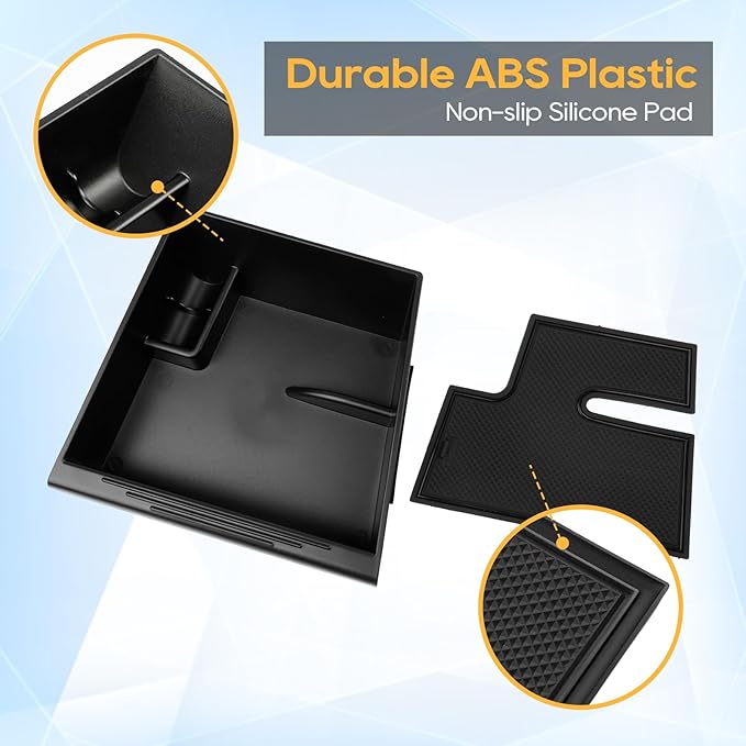 LFOTPP Mazda MX-5 Miata NC Center Console Organizer for 2006-2014 MX-5 (Sport, Club & Grand Touring) Armrest Storage Box Tray ABS Accessories Interior Insert Tray