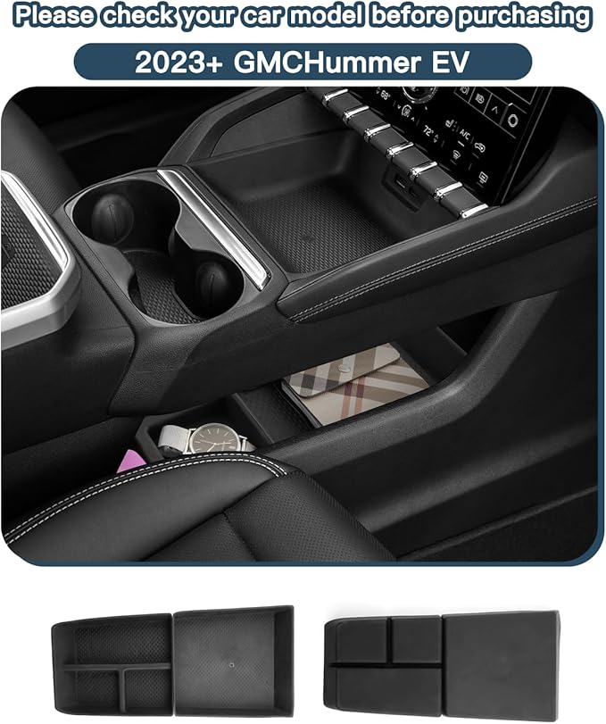 Ruiya 2026 Terrain Lower Console Organizer for GMC Terrain 2026 Accessories ABS Material Split Under Console Organizer Compatible with 2025 2026 GMC Terrain Elevation/AT4/Denali (2Packs)