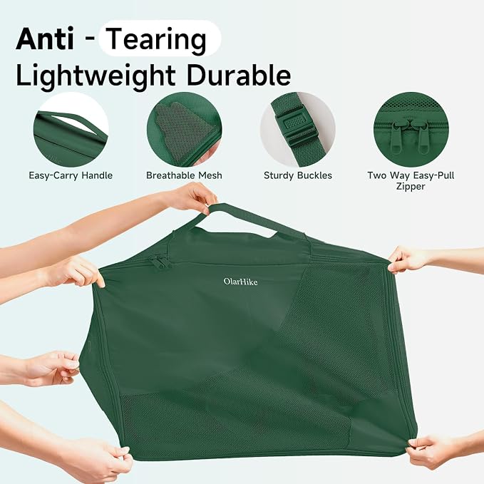 9 Set Packing Cubes for Travel, Gifts for Women Mom,Anti-Tearing Suitcase Organizer,OlarHike Vacation Essentials & Accessories for Cruise Ship