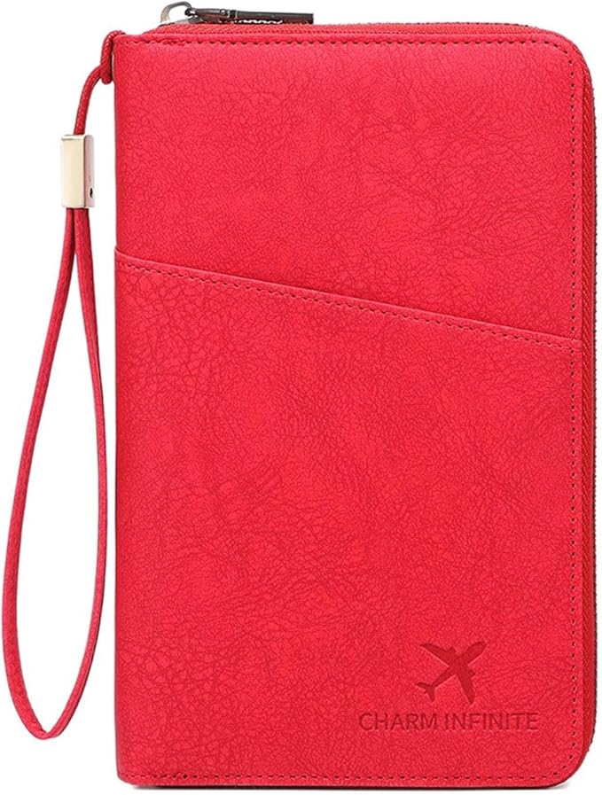 Passports Holder Travel Wallet with Rfids Blocking Document Organizers Case Holds Passports, Cards, Tickets, Cash Women Men Trav