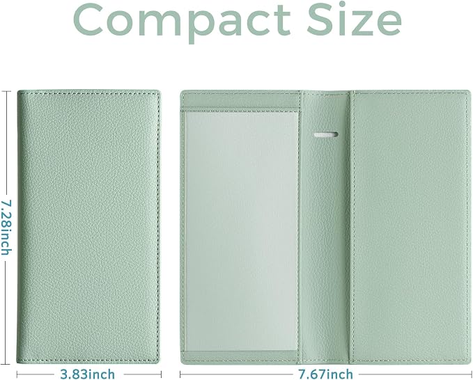 CoBak Premium Leather Checkbook Cover - RFID Blocking, Classic Design, Slim & Durable - Perfect for Personal & Business Checks