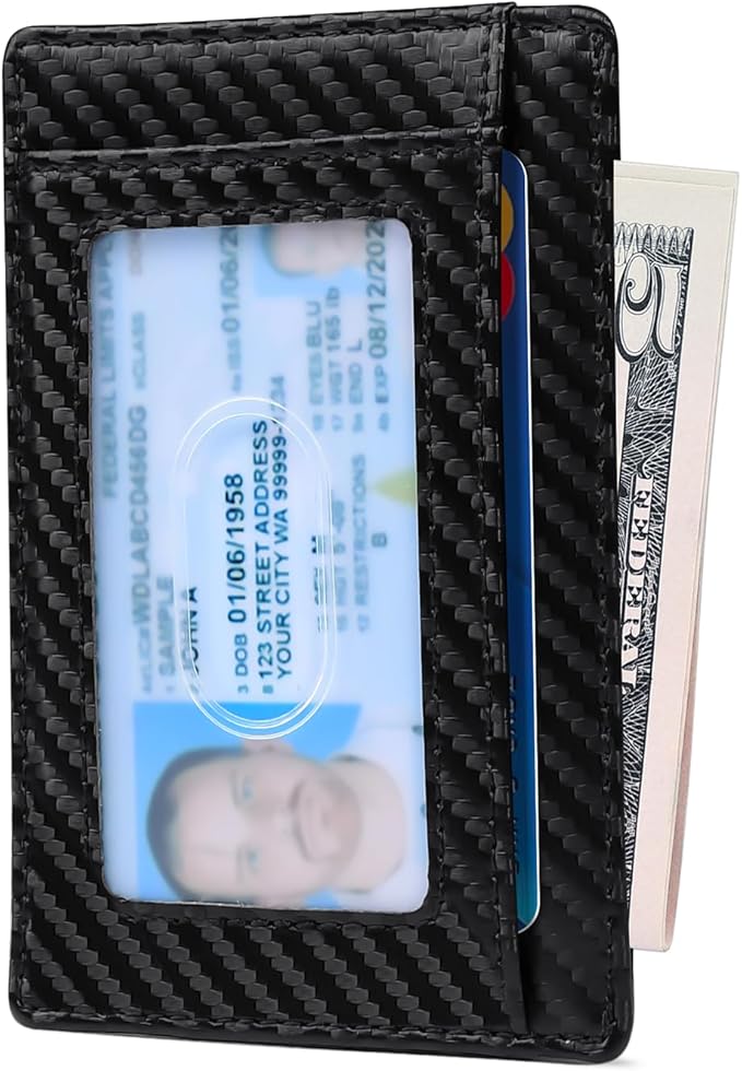 Slim Minimalist Wallet for Men,Front Pocket Wallet RFID Blocking Small Thin Credit Card Holder,ID Card Case Gift for Men Green