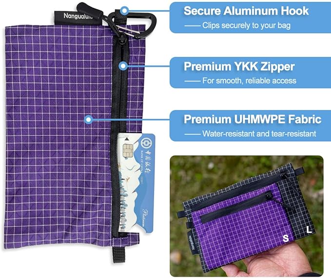 Water-Resistant Passport Holder for Travel, Ultralight Passport Wallet with YKK Zipper, Travel Essentials Organizer for Women Men, Portable Money Pouch Case for Credit Cards, ID, Cash, Small Items