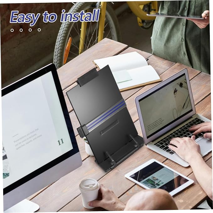 Adjustable Desktop Document Holder Receipt Stand Reading Rack for Typing Organization and Recipe Books Office School Home and Library