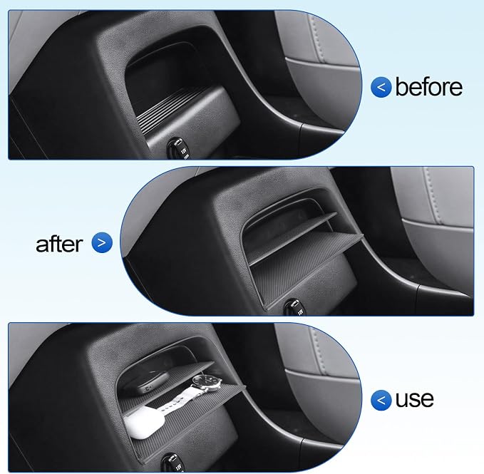 SHAOHAO for 2026 Hyundai Palisade Lower Organizer for 2026 Hyundai Palisade Calligraphy Accessories Under Console Organizer Tray 2026 Pliasade Hybrid Space Expand Storage Box (Only for 7-Seat)