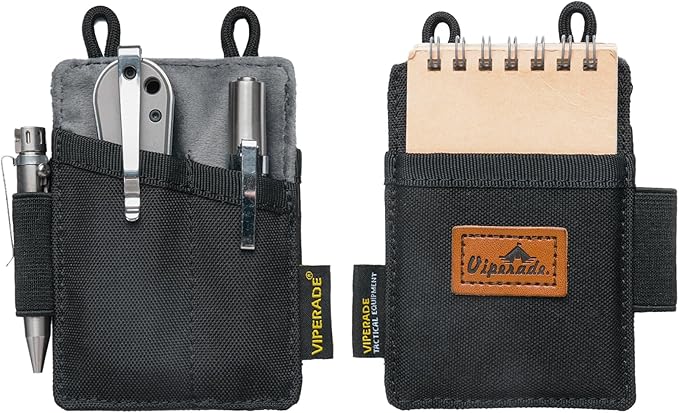 VIPERADE Slim EDC Pouch, Mini Pocket Organizer for Men, EDC Belt Organizer for Knife/Flashlight/Pen/Pry Bar/Mini Tools/Pocket Notebook