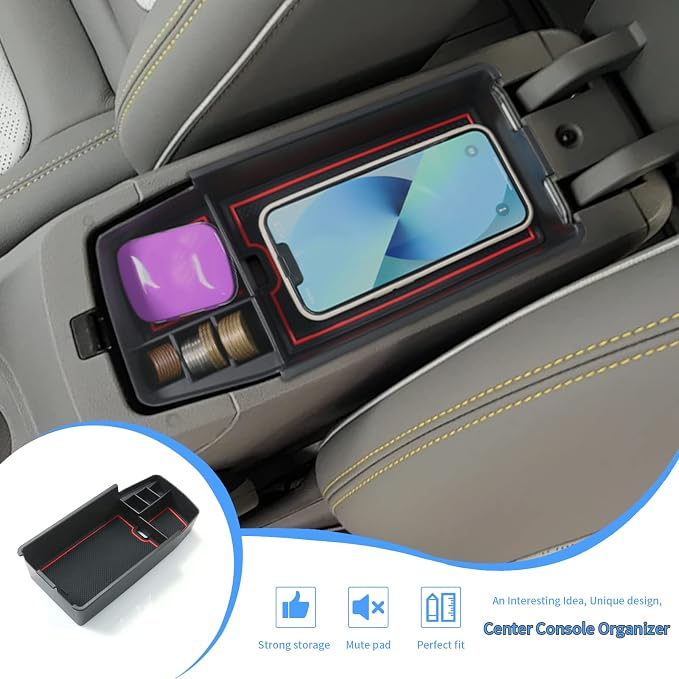 YEE PIN 2024 Bolt EUV Tray Bolt EV Center Console Tray 2023 Bolt EUV Center Console Organizer Bolt EV 2022 2023 2024 Bolt EV Accessories (Red)