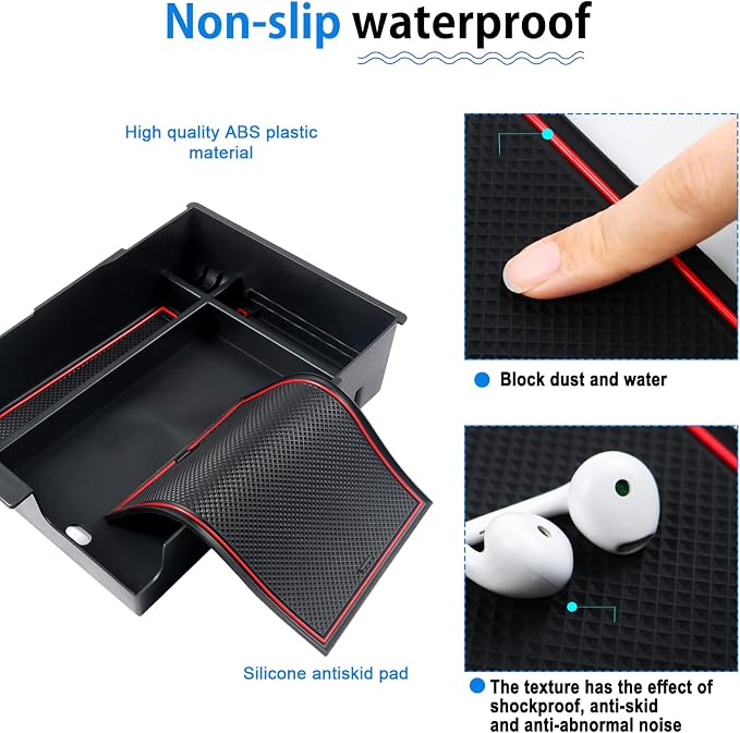 SHAOHAO for 2024 2025 Hyundai Palisade Center Console Organizer Tray for 2023 2024 2025 Hyundai Palisade Accessories SE SEL XRT Limited Calligraphy Armrest Storage Box Insert Tray Palisade 2024 2025