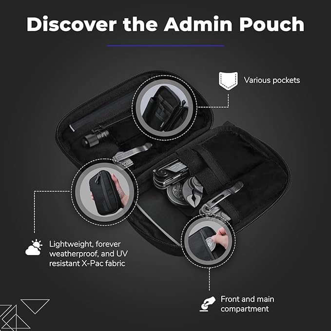 ALPAKA Admin Pouch Pro - Small Tool Pouch with Smooth Zipper, Weatherproof Storage for Electronics, Cables, EDC Organizer, Travel Accessories