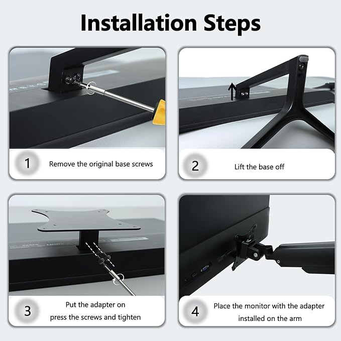G24 Vesa adapter Compatible with Xiaomi mi 23.8" monitor（Fits A24 ,G24 ,1C,1A,RMMNT238NFï¼?Mount Bracket for VESA 75x75 to 100x100 Monitor Arms, Stands and Wall Mounts