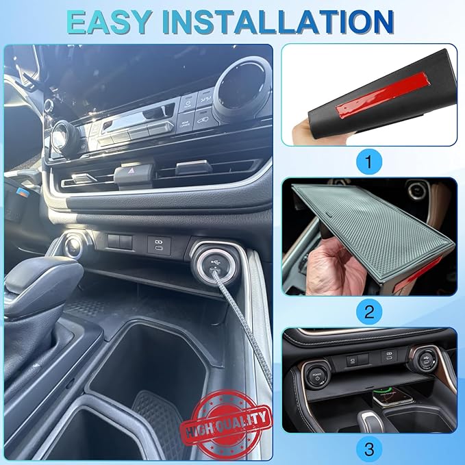 Middle Center Console Organizer for Toyota Grand Highlander 2026 2025 2024 Front Console Insert Divider Tray Secondary Storage Cubby Interior Accessories - (Not for Highlander)