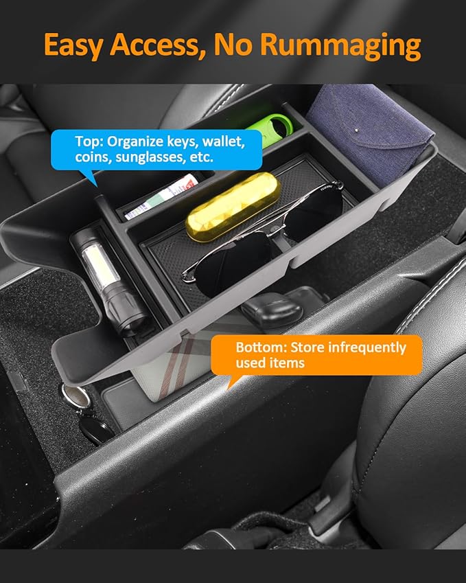 CDEFG for 2025 2026 Toyota Camry Accessories Center Console Organizer Tray Camry 2025+ (LE, SE, XLE and XSE) Armrest Storage Middle Console Insert
