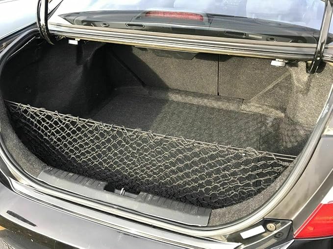 Rear Trunk Organizer Cargo Net for Honda Civic 2006-2011 – Envelope Style Cargo Net for Sedan - Premium Mesh Car Trunk Organizer Vehicle Carrier Storage – Compatible with Civic