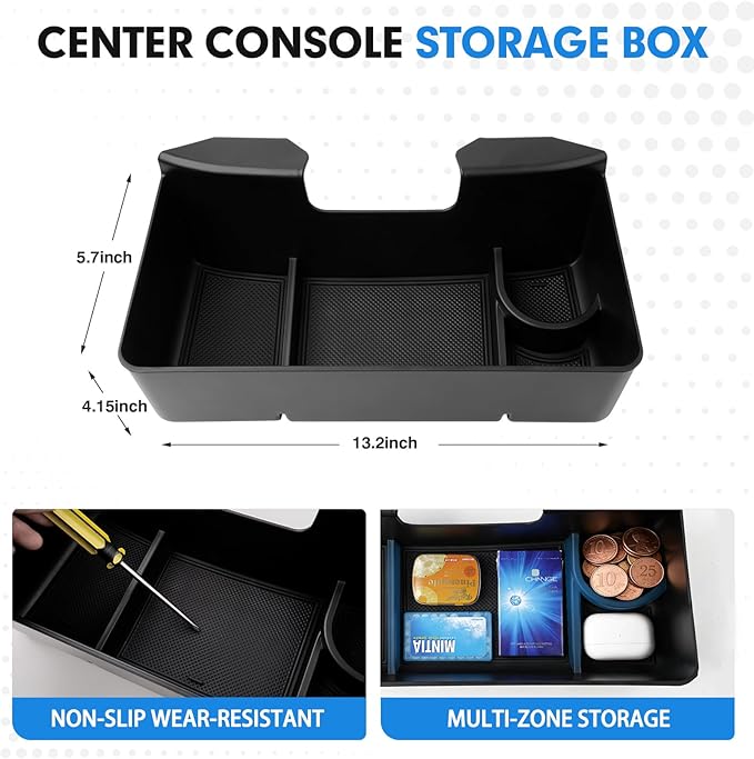Autorder Center Console Hanging Organizer for 2019-2026 Chevy Silverado/GMC Sierra 1500 & 2020-2026 Chevrolet Silverado/Sierra 2500HD 3500HD Accessories - Split-Bench Folding Seat Only