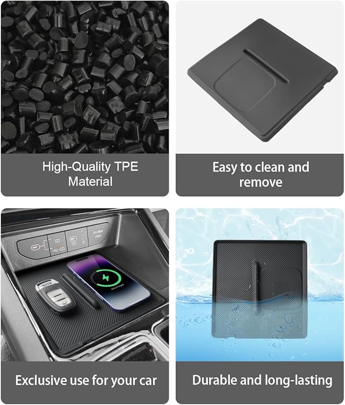 CDEFG for 2025 2026 Kia K5 Center Console Organizer for 2025 2026 Kia K5 (GT-Line/EX/GT/LXS) Accessories Middle Console Tray Storage Box Wireless Charging Protective Console Mat