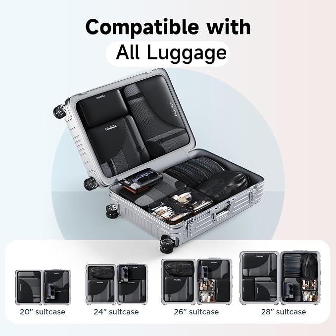 9 Set Packing Cubes for Travel, Gifts for Women Mom,Anti-Tearing Suitcase Organizer,OlarHike Vacation Essentials & Accessories for Cruise Ship