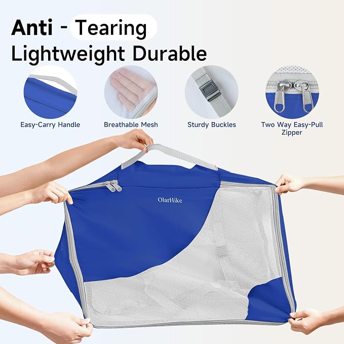 9 Set Packing Cubes for Travel, Gifts for Women Mom,Anti-Tearing Suitcase Organizer,OlarHike Vacation Essentials & Accessories for Cruise Ship