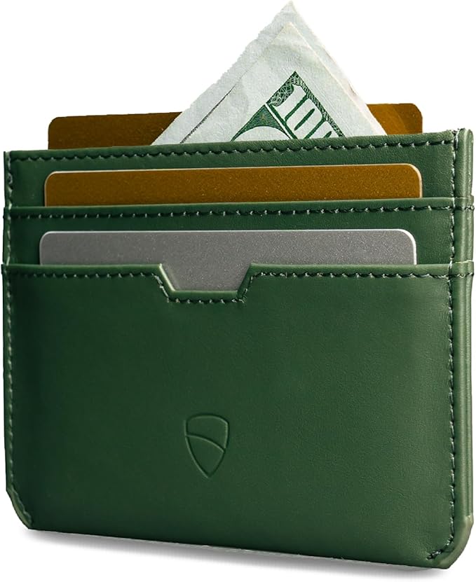 Vaultskin MOORGATE Slim Card Holder – Minimalist Leather Wallet with RFID Blocking, Front Pocket Credit Card Case for Men & Women