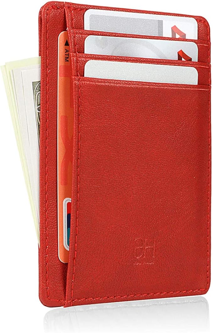 GH GOLD HORSE Slim RFID Blocking Card Holder Minimalist Leather Front Pocket Wallet for Women | Slim
