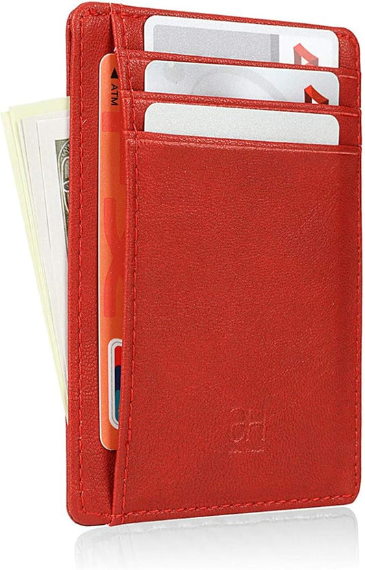 GH GOLD HORSE Slim RFID Blocking Card Holder Minimalist Leather Front Pocket Wallet for Women | Slim