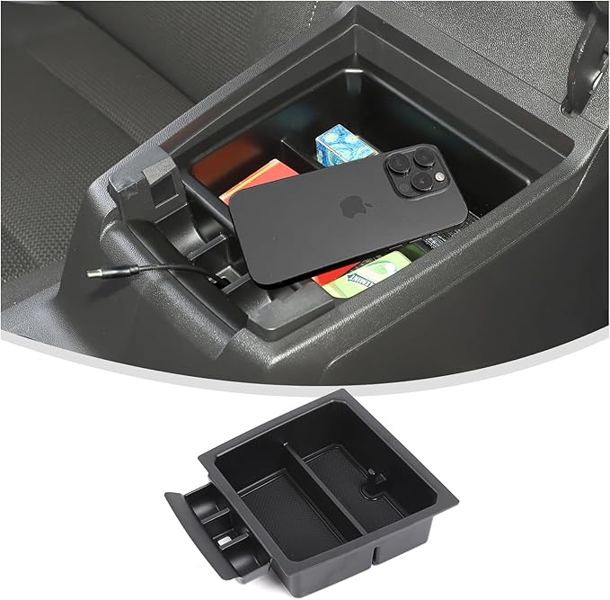 Linskip Center Console Organizer Tray with Non-Slip Mat Compatible with Chevy Colorado & GMC Canyon 2023 2025 2026+, Console Insert Storage Tray for Colorado & Canyon Interior Accessories