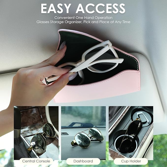 Sunglass Holder for Car Visor, Car Sunglasses Holder Eyeglasses Holder for Visor Accessories