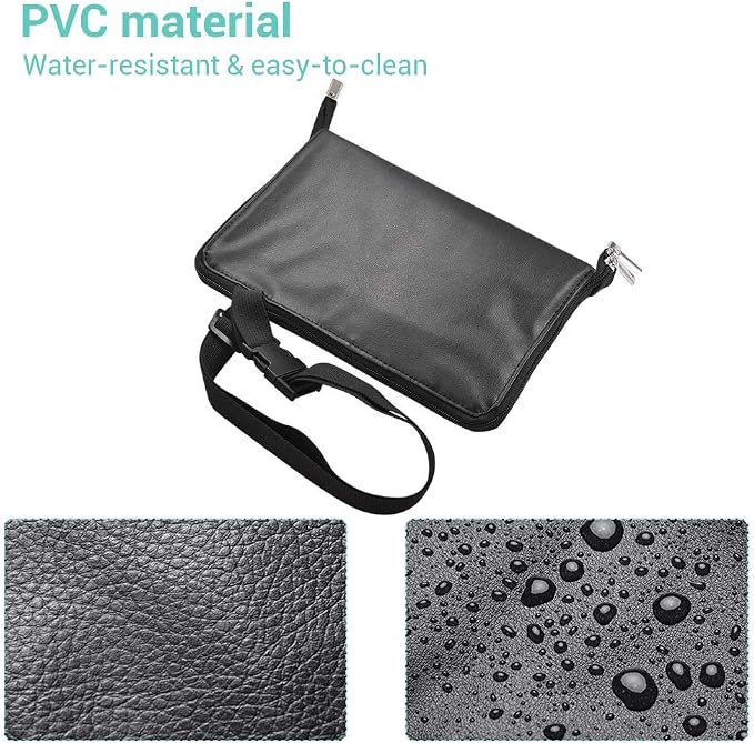 BYOOTIQUE 2in1 Multi Brush Holder Waist Zipper Bag Professional Portable Foldable Cosmetic Makeup Pouch with Belt Strap Artist Storage Organizer