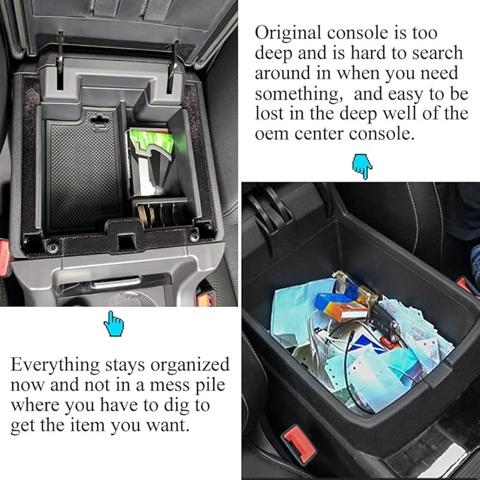 Vesul Center Console Tray Armrest Storage Box Compatible with Land Rover Discovery Sport 2015 2016 2017 2018 2019 Door Organizer ABS Tray Insert Glove Pallet