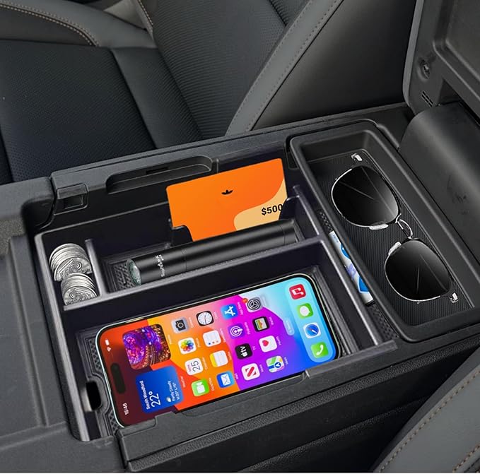 2PCS Center Console Organizer for 2024 2025 2026 Honda Prologue EV and 2024 2025 Acura ZDX Accessories, Floor Lower Center Console Organizer Tray Interior Armrest Insert Storage Box