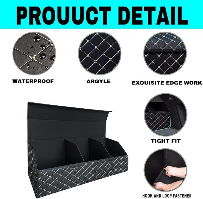 Car Trunk Organizer For Mercedes-Benz GLE 350 - Custom Fit,All-Season Use，Adjustable Partition Design,Large Space Outdoor,Leather,For Mercedes-Benz GLE 350 2020-2025
