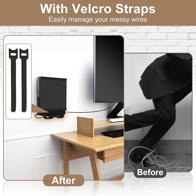 2 Pack Mount for Lenovo Tiny VESA System Mounting Bracket Wall VESA and Under Desk Mini PC Mount for Lenovo ThinkCentre Tiny Desktops M600 M700 M700z M715q M800z M900 M900x M900z