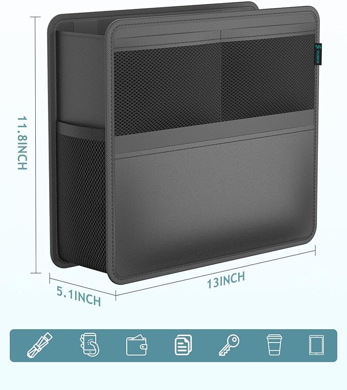 FLORICH Car Backseat Organizer and Trash Can 2-in-1, Premium Hanging Front and Seat Back Organizer, Waterproof Organizer Storage Upgraded for Car Truck SUV