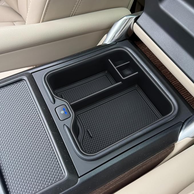Center Console Organizer for 2023-2026 Range Rover & Range Rover Sport (with Refrigerator), Armrest Storage Box Insert Tray Interior Accessories
