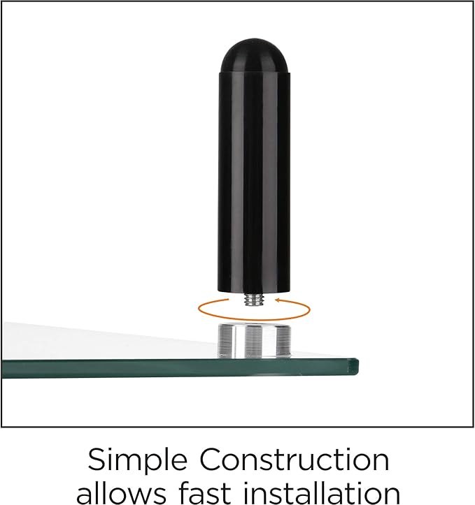 Lorell 4-Leg Single Shelf Glass Monitor Stand