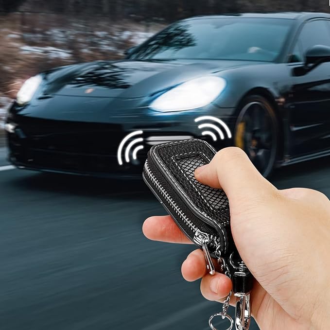 2 Pieces Leather Car Key Chain Case Holder Car Key Case Key Fob Protector Car Key Fob Cover Case