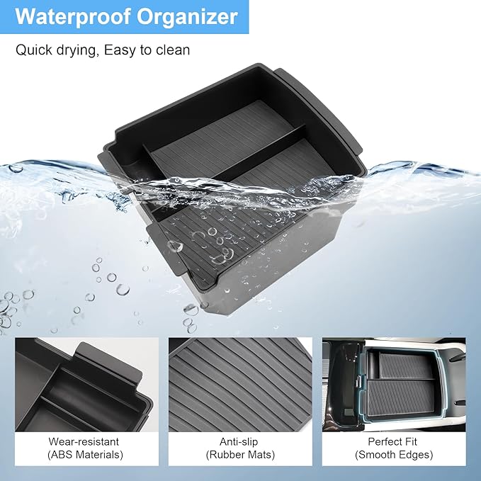 Double Layer (Only for Electronic Shift), 2025 2026 Tucson/Tucson Hybrid/Tucson PHEV Center Console Organizer, Durable ABS Plastic&Anti-Slip Console Tray Insert 2025 Tucson limited Accessories
