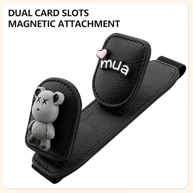 Car Sunglasses Holder Eyeglass Clip with Sun Visor Storage for Cards Magnetic Eyewear Clamp Car Decor