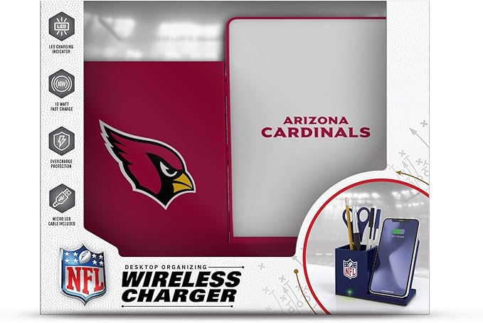 SOAR NFL Unisex Wireless Charging Stand and Desktop Organizer