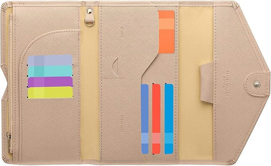 ZOPPEN Mulit-purpose Rfid Blocking Passport Holder Travel Wallet (Ver.4) Passport and Vaccine Card Holder ComboTri-fold Document Organizer Travel Essentials