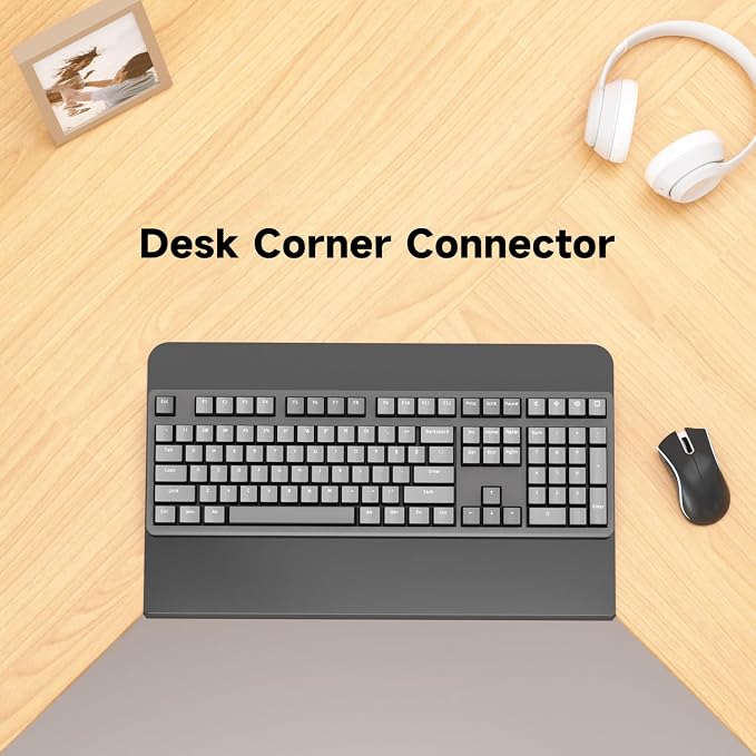 Suptek 17-inch Black Corner Mounting Bracket Extender for L-Shaped Desks – Fits Under-Desk Keyboard Trays (Model DESKEX01)