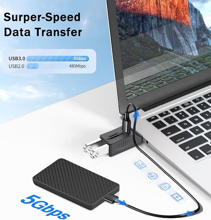 VIENON 5-Port USB 3.0 Hub with SD TF Card Reader, USB Extender Adapter with Memory SD/Micro SD Card Reader, USB 3.0/2.0 Ports, Portable USB Splitter for Laptop,PC, Camera, Flash Driver, HDD, Dash Cam