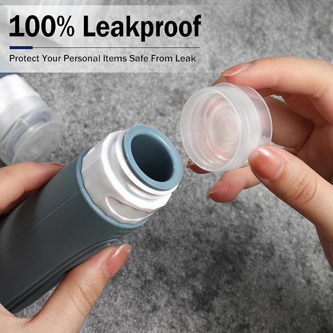 20 Pack Travel Bottles for Toiletries, TSA Approved Travel Size Containers, Leakproof Silicone Bottles and Shampoo Conditioner, Women Men Essential Toiletry Accessories.
