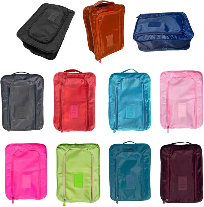 Multipurpose Travel Shoe Organiser Polyester Carryall with Separate Compartments for Gym Essential Practical Shoe