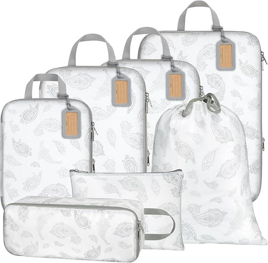 Cambond Compression Packing Cubes for Travel - Lightweight Expandable Travel Bags Luggage Organizers Travel Essentials Compression Cubes for Travel Space Saver for Carry on Suitcases Organizer