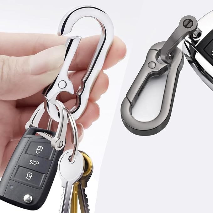 Zinc Alloy Key Chain 3 Packs Keychain Keyring Organizer Key Ring Holder Clip for Men and Women