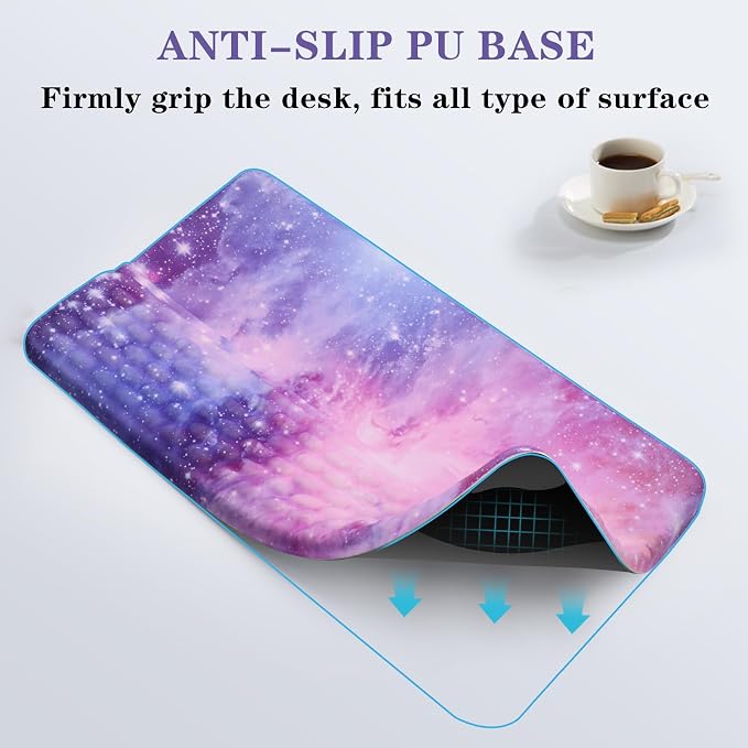 Ergonomic Keyboard Stand with Wrist Rest, Computer Wrist Support Pad, Tilted Keyboard Riser Holder Lift Tray with Wrist Pad, Easy Typing, Comfy Soft Memory Foam Desk Cushion for Office